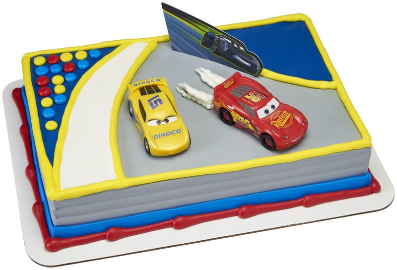 DecoPac Disney and Pixar Cars 3 Ahead of The Curve Cake Topper featuring Lightning McQueen  Cruz Ramirez  and Jackson Storm  1 SET - Image 5