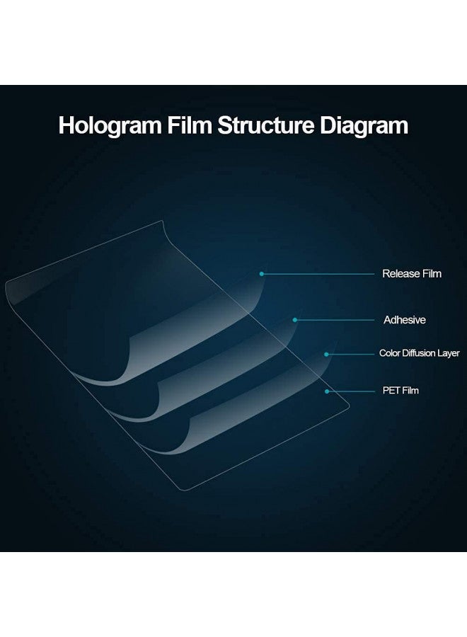 SW Rear Projector Film Adhesive Holographic Projection Film for Home Cinema and Office Presentation, Clear with a Little Grey, 8.3"x11.7" - Image 2