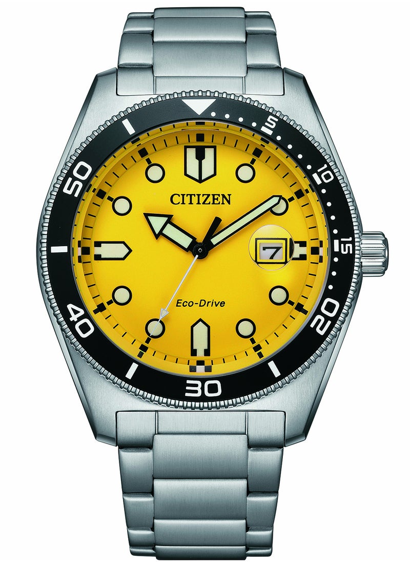 CITIZEN ساعة يد رجالية بعقارب دائرية الشكل من الستانلس ستيل AW1760-81Z - 43 ملم  - Image 1