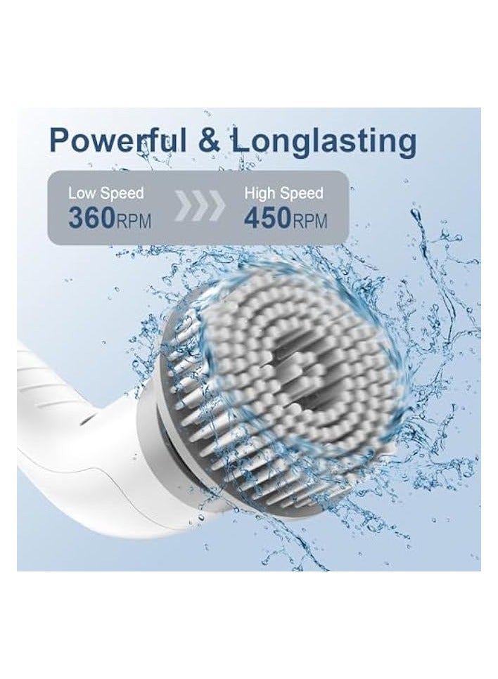 erorex 9-in-1 Multi-Purpose Electric Spin Scrubber,2 Speeds,Replaceable Brush Heads,Long Handle,for Cleaning Floors, Windows, Bathtubs, Car, Grout, Tiles, Sink  - Image 3