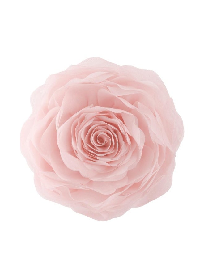 JWH 3D Flower Decorative Throw Pillow Covers Aesthetic Floral Accent Pillow Cases Round Cushion Handmade Pillowcase for Bedroom Bed Couch Chair Office 14 Inch Peach Pink - Image 1