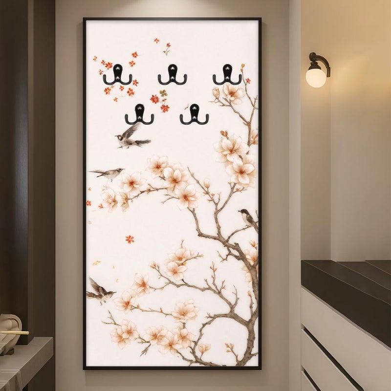 4gdran Decorative Canvas Painting with Hooks for Hanging Clothes - Image 1