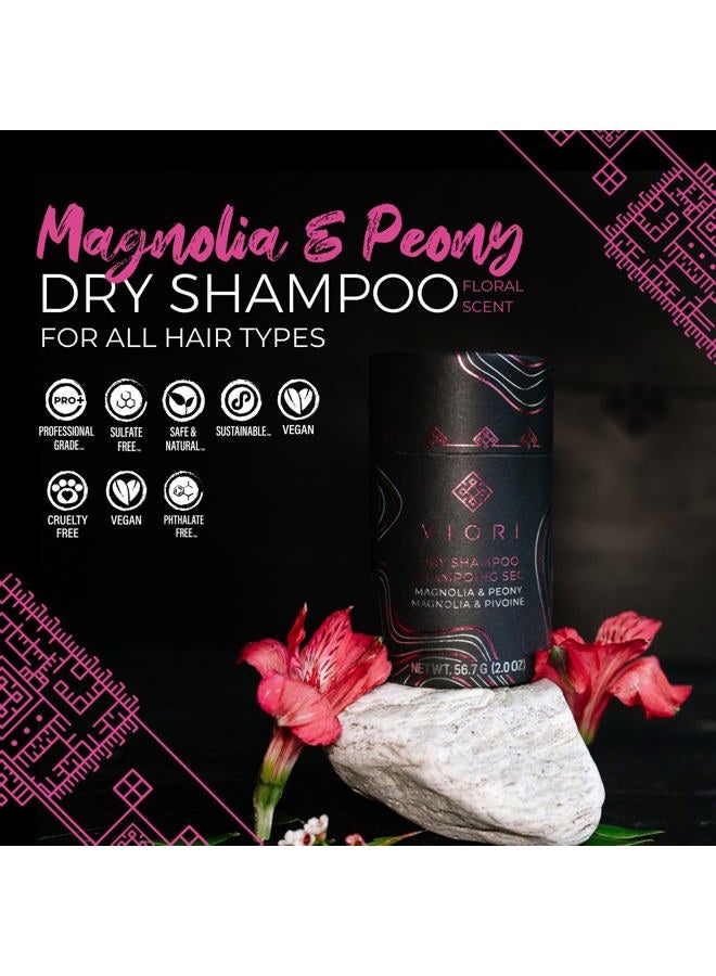 Viori Dry Shampoo Powder, Magnolia and Peony - Fast-Absorbing - Volumizing Shampoo - Dry Shampoo for Oily Hair - Neutralizes Odor - Long-Lasting - Image 2