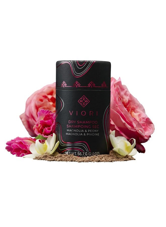 Viori Dry Shampoo Powder, Magnolia and Peony - Fast-Absorbing - Volumizing Shampoo - Dry Shampoo for Oily Hair - Neutralizes Odor - Long-Lasting - Image 1