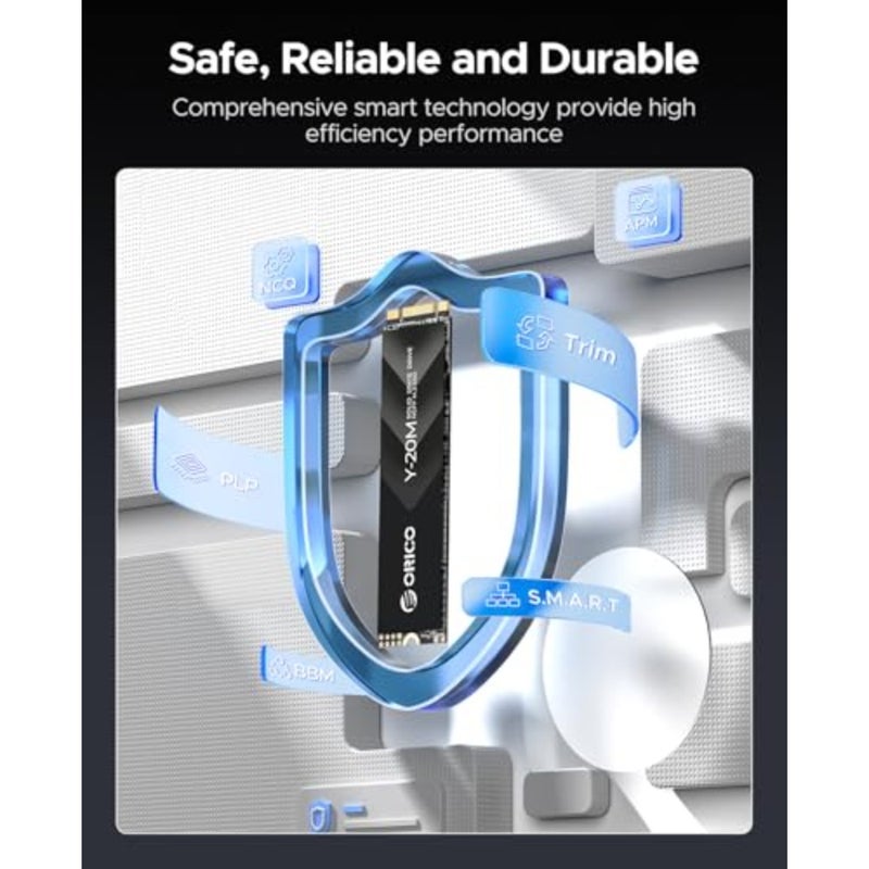 1 تيرابايت M.2 2280 SATA SSD لاستخدام سطح المكتب/الكمبيوتر المحمول، مفتاح SATA III 6 جيجابت في الثانية B+M، سرعة 500 ميجابايت/ثانية، محرك أقراص الحالة الصلبة الداخلي أسود عالي الموثوقية - Image 4