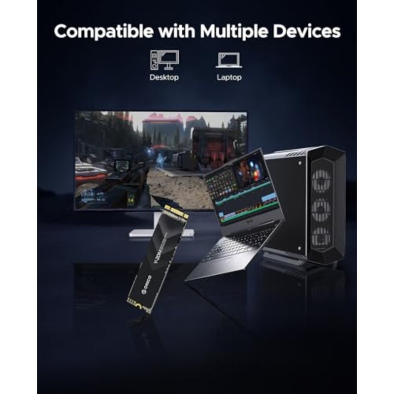 1 تيرابايت M.2 2280 SATA SSD لاستخدام سطح المكتب/الكمبيوتر المحمول، مفتاح SATA III 6 جيجابت في الثانية B+M، سرعة 500 ميجابايت/ثانية، محرك أقراص الحالة الصلبة الداخلي أسود عالي الموثوقية - Image 5