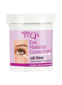 Andrea Andrea Eyeq's Oil-free Eye Make-up Correctors Pre-moistened Swabs, 50 Count  - Image 1