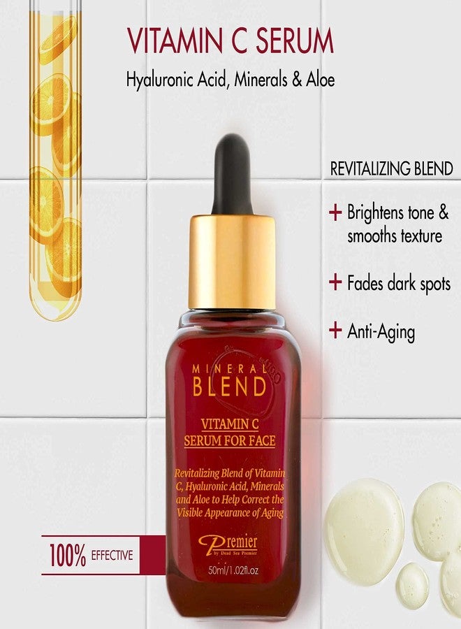 Premier Vitamin C Facial Serum with Hyaluronic Acid & Rose Hips Oil – Cosmetic Face Serum, Mineral Blend by Premier Dead Sea, 1.7 fl oz - Image 5