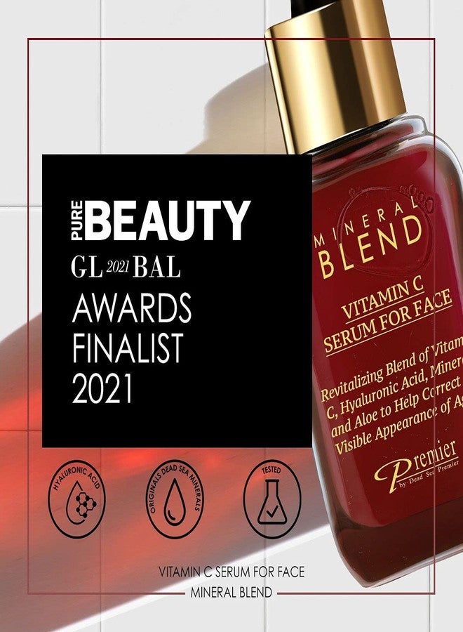 Premier Vitamin C Facial Serum with Hyaluronic Acid & Rose Hips Oil – Cosmetic Face Serum, Mineral Blend by Premier Dead Sea, 1.7 fl oz - Image 2