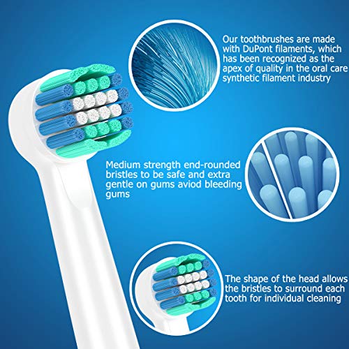 KHBD Replacement Heads Compatible with Oral B Braun Toothbrushes Electric- 16 Pack Professional Precision & Sensitive Brush Heads Refill for Oral B 7000/Pro 1000/9600/ 5000/3000/8000 - Image 3