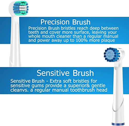 KHBD Replacement Heads Compatible with Oral B Braun Toothbrushes Electric- 16 Pack Professional Precision & Sensitive Brush Heads Refill for Oral B 7000/Pro 1000/9600/ 5000/3000/8000 - Image 4