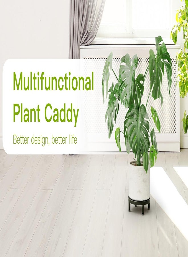 Zhongma 2 Pack 8.7" Sturdy Potted Plant Stand Flower Pot Holder Heavy Duty Construction, Low Plant Stand for Home Indoor and Outdoor, Sturdy plant riser and saucer without Installation Required - Image 4