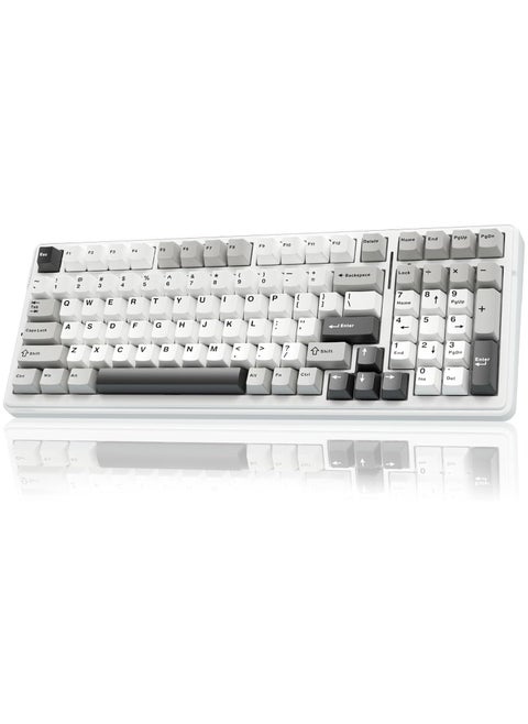 F99 Wireless Mechanical Keyboard, Tri-Mode BT5.0/2.4GHz/USB-C Hot Swappable Custom Keyboard, Pre-lubed Reaper Switch, Gasket Structure, RGB Backlit Gaming Keyboard for PC/Tablet/PS/Xbox