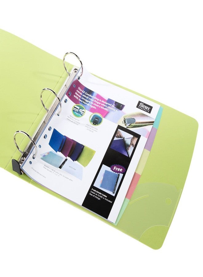 فيليكسيك مجلد Filexec Ez Comfort ذو 3 حلقات، سعة 2 بوصة، 5 فواصل بعلامات تبويب، معتم، مقاس الرسائل، عبوة من 4، أزرق، وردي فاقع، بنفسجي، أخضر (50152-6474) - Image 5