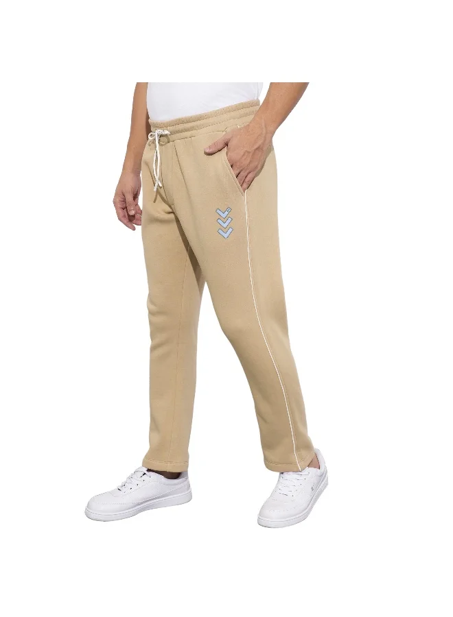 Being Human Mens Beige Regular Fit Track Pants