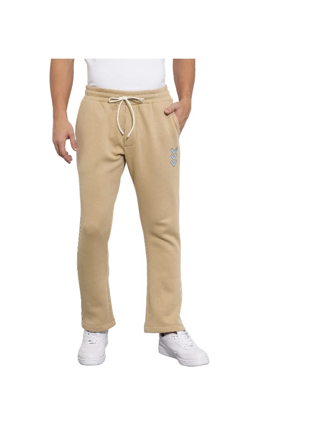 Being Human Mens Beige Regular Fit Track Pants