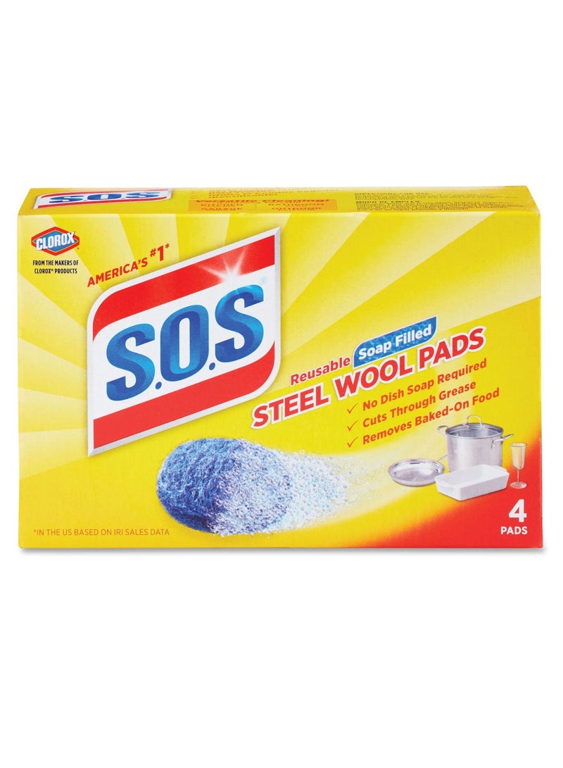 كلوركس صحن فرك من الصوف الصلب 4 قيراط من S.O.S - Image 2