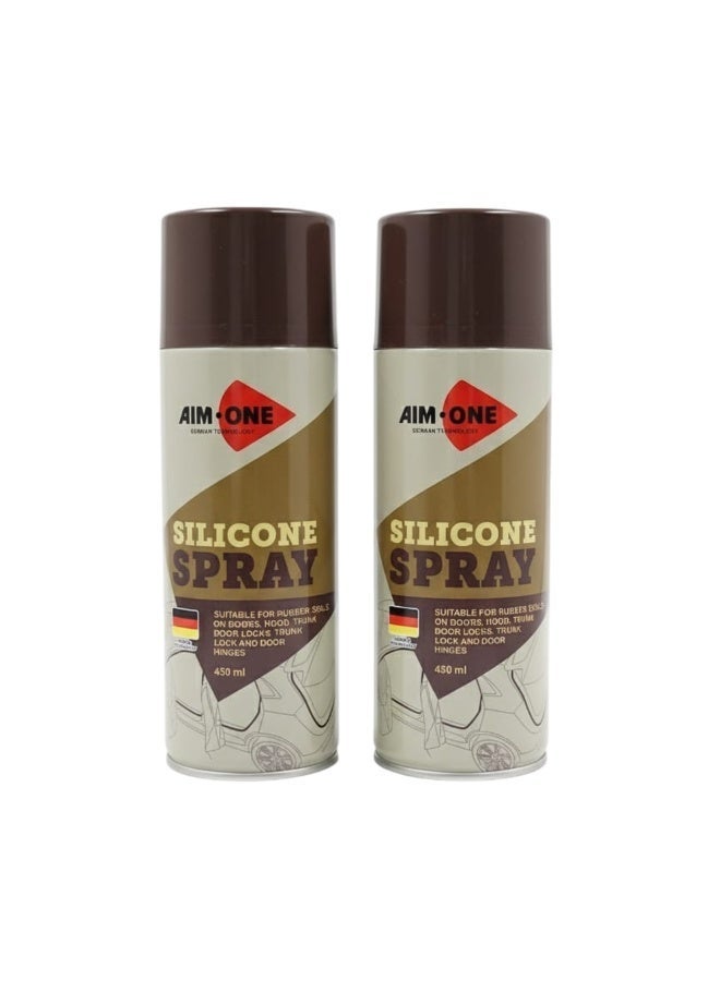 Hitex Aim-One Silicone Spray 450ml | Rubber Seal Lubricant for Car Doors, Locks, Hinges, Trunk, Hood | Anti-Freeze, Anti-Corrosion, Anti-Static | German Technology - Image 2