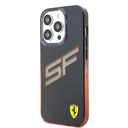 CG MOBILE TPU+PC Ferrari Phone Case [Official Licensed] Transparent Initials & Gradient Case | IML Case with SF Logo | Protective Case/Cover Compatible with iPhone 15 Pro (6.1-Inch) 2023 - Black - Image 2