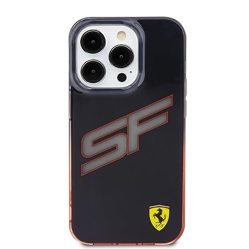 CG MOBILE TPU+PC Ferrari Phone Case [Official Licensed] Transparent Initials & Gradient Case | IML Case with SF Logo | Protective Case/Cover Compatible with iPhone 15 Pro (6.1-Inch) 2023 - Black - Image 3
