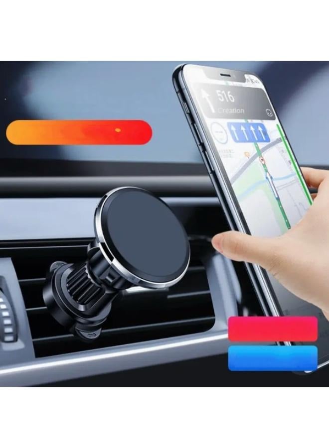 Car-mounted Magnetic Phone Holder, Ventilation Port Mobile Phone Car-mounted Metal Plate Holder - Image 1