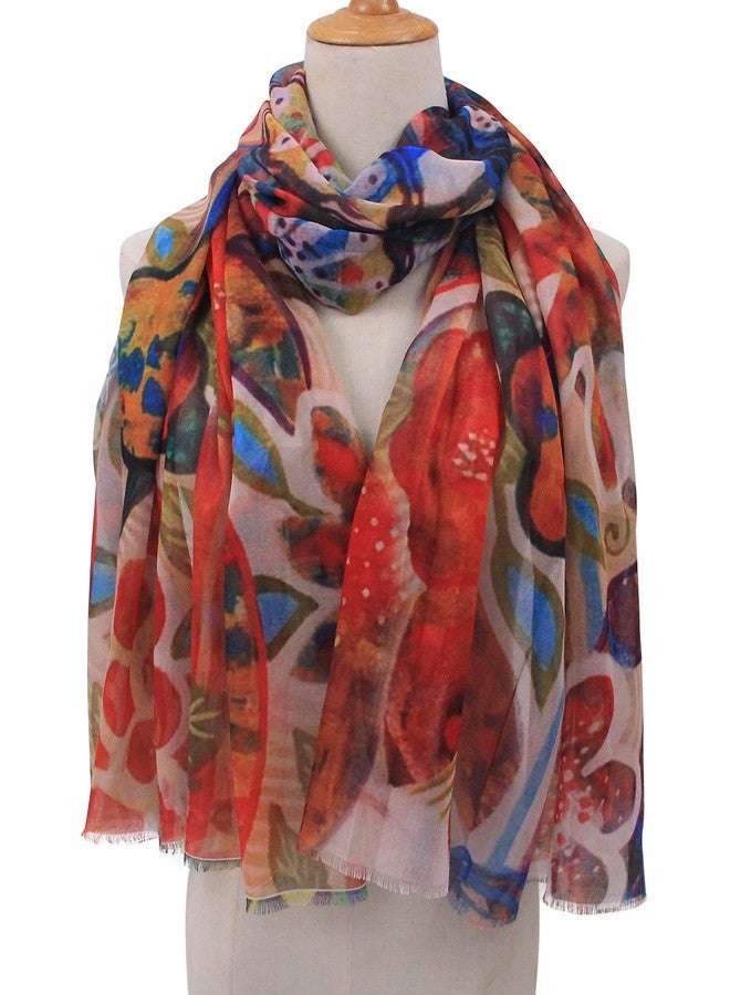 PANTONIGHT Scarf for Women Lightweight Print Fashion for Spring Fall Winter Scarves Shawl Wrap… - Image 4