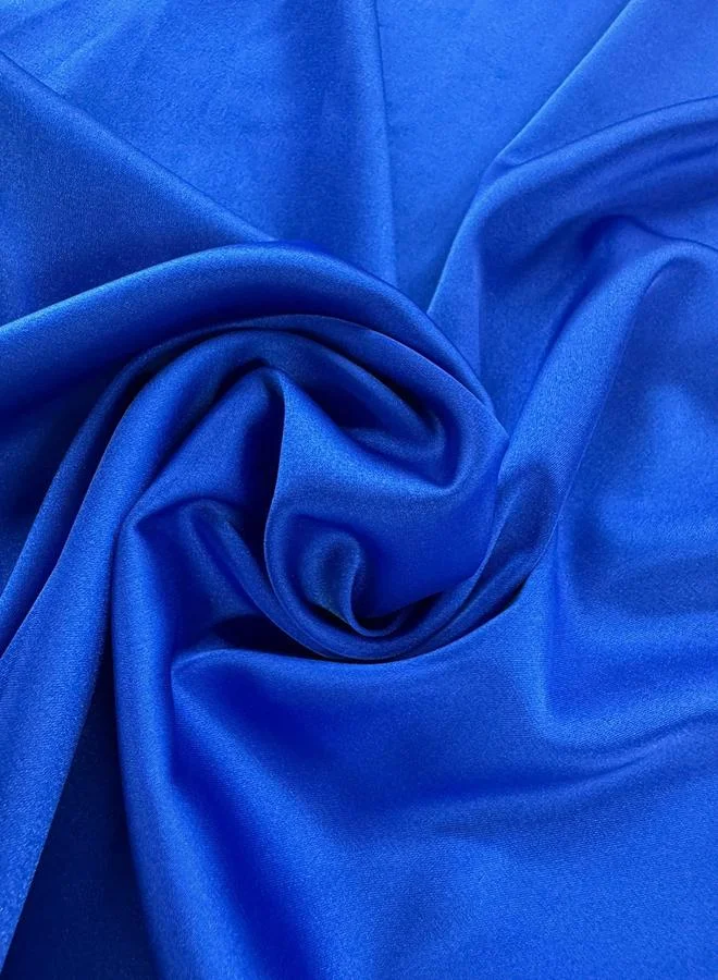 تايك تو Take Two Blue Satin Crop Top and High Rise Maxi Skirt Co-Ords