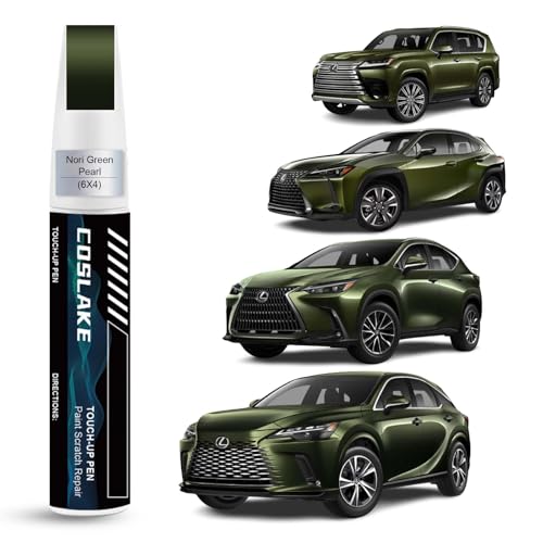 COSLAKE Car Touch Up Paint(Nori Green Pearl(6X4)) for Lexus, Car Paint Scratch Repair Kit, Quick & Easy Solution to Repair, 2 in 1 Scratch Remover Pen with Color-Matched - Image 1