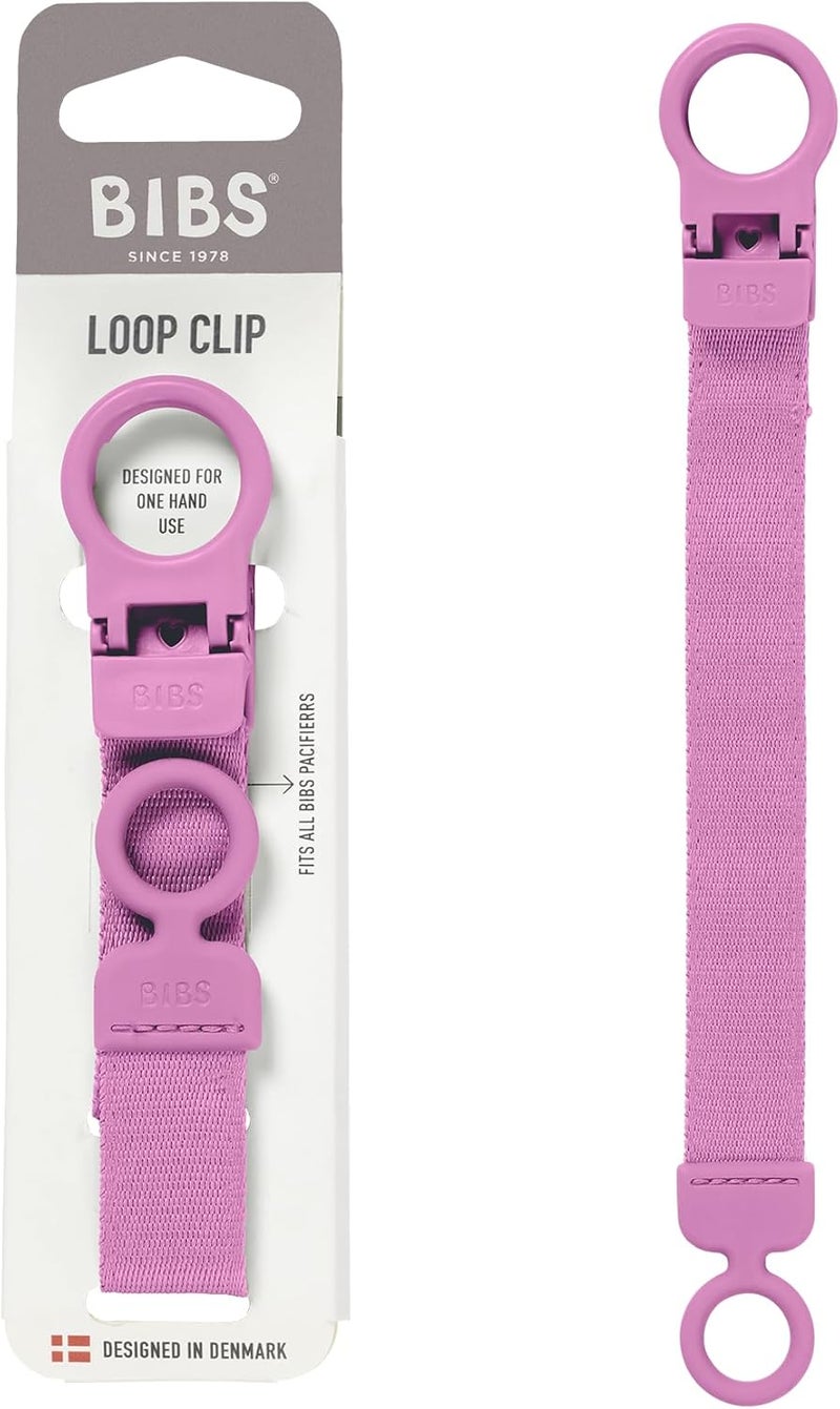 Bibs Loop Pacifier Clip - Bubblegum - Image 1