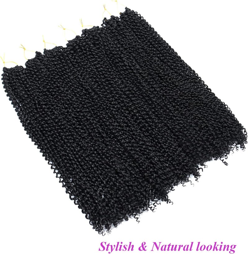 Dorsanee Passion Twist Hair 24 Inch 7 Packs Water Wave Crochet Hair Long Bohemian Curly Braiding Hair for Butterfly Locs, Faux Locs, Boho Style Spring Twist Crochet Braids (1B#) - Image 4