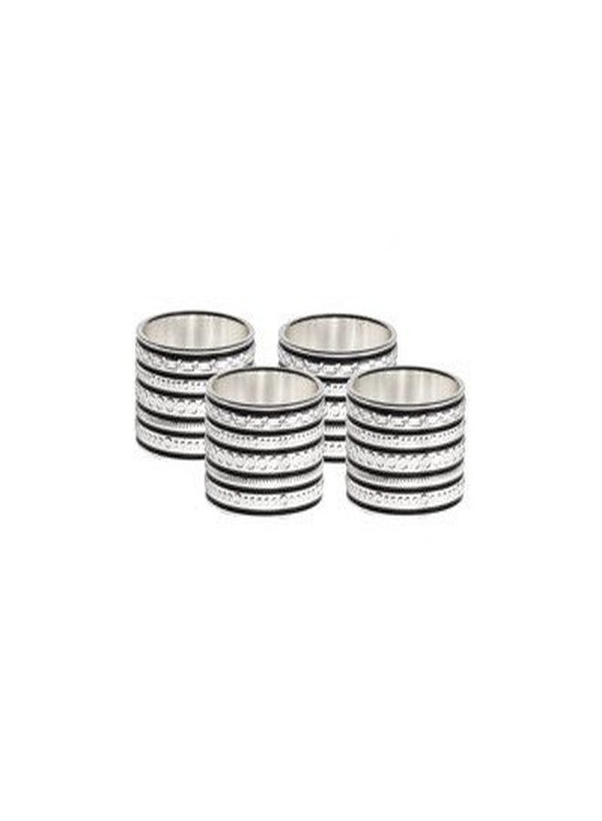 With Love Noir Napkin Ringss (Set of 4)