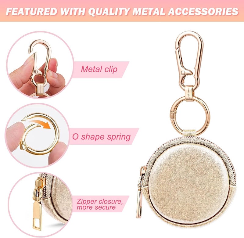 LUCKINEE Jewelry Ring Holder with Keychain, Small Travel Ring Holder Keychain, Mini Ring Box Case, Portable Gym Ring Holder for Women Manï¼ŒEarring Necklace Holder Box - Image 3