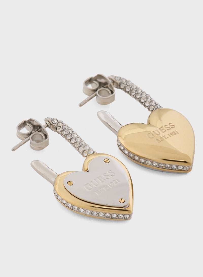 GUESS Pendent Detail Drop Earrings - Image 2