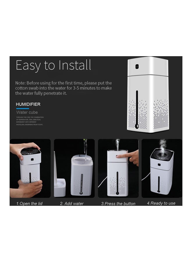 NIBEMINENT Mist Humidifier Diffuser With Bluetooth Speaker Silver - Image 2