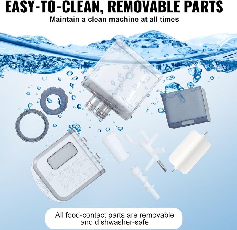 VEVOR Electric Pasta Maker, 150W Automatic Noodle Maker Machine with 8 Pasta Shapes, 4 Intelligent Modes, 500g Flour Capacity Pasta Maker Machine with Measuring Cups, Cleaning Brush for Home Kitchen - Image 5