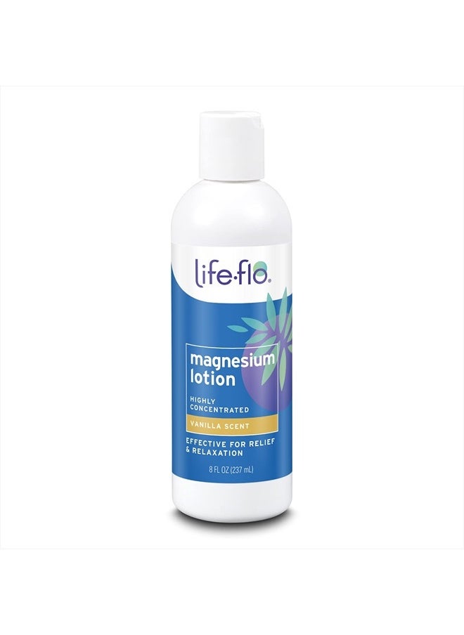 Life-flo Life-flo Magnesium Lotion, Vanilla Scent - Relief and Relaxation with Magnesium Chloride from The Zechstein Seabed - Dermatologist Tested, Hypoallergenic, 60-Day Guarantee, Not Tested on Animals, 8oz  - Image 1