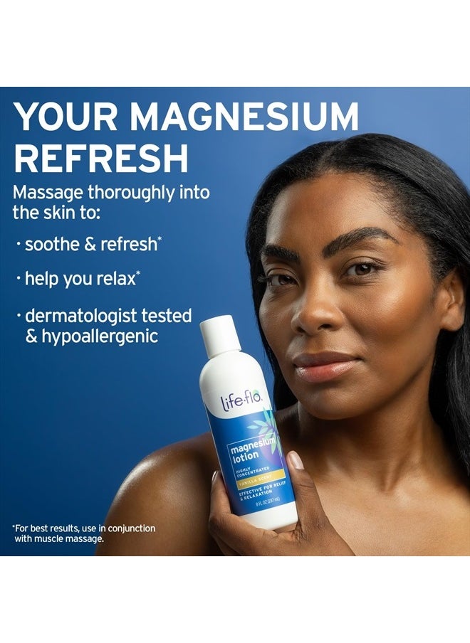 Life-flo Life-flo Magnesium Lotion, Vanilla Scent - Relief and Relaxation with Magnesium Chloride from The Zechstein Seabed - Dermatologist Tested, Hypoallergenic, 60-Day Guarantee, Not Tested on Animals, 8oz  - Image 3