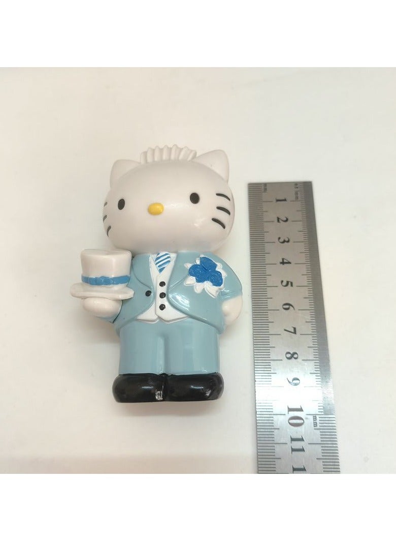 general 2 Pieces of Hello Kitty Wedding Character Model Anime PVC Model Decorations Gift Home Decoration, 10cm - Image 5