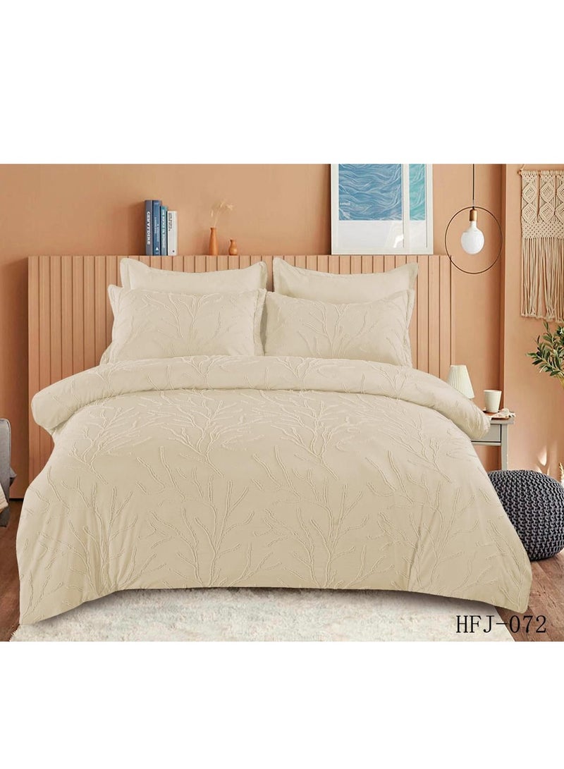 Luxury 6-Piece Embroidered Comforter Set – King Size Bedding Set with Fitted Sheet & Pillowcases | 220x240cm