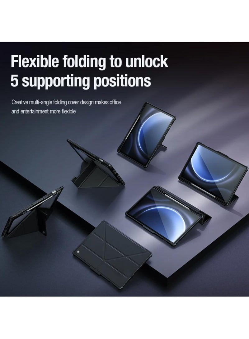 عام حافظة لهاتف سامسونج جالاكسي تاب اس 10 الترا (2024) ، غطاء لوحي ذكي مضاد للسقوط مع حماية تلقائية لعدسة النوم / الاستيقاظ والنافذة المنزلقة وفتحة القلم ، غطاء واقي للكمبيوتر الشخصي - Image 2