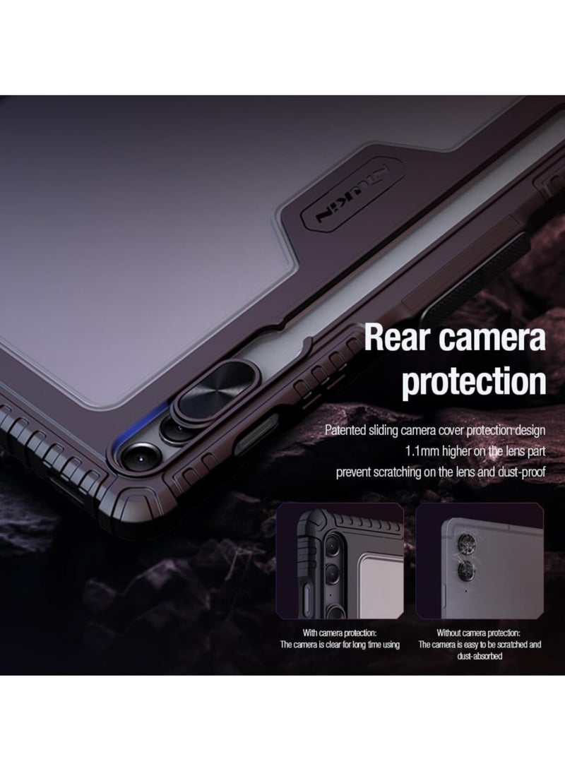 عام حافظة لهاتف سامسونج جالاكسي تاب اس 10 الترا (2024) ، غطاء لوحي ذكي مضاد للسقوط مع حماية تلقائية لعدسة النوم / الاستيقاظ والنافذة المنزلقة وفتحة القلم ، غطاء واقي للكمبيوتر الشخصي - Image 3