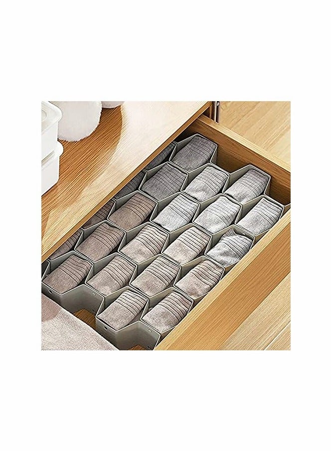 8pcs DIY Plastic Grid Drawer Divider Organizer for Underwear, Belts, Scarves, and Socks - Image 3