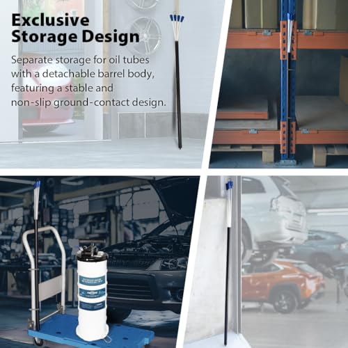 FIRSTINFO TOOLS FIT YOUR NEEDS FIRSTINFO A1108USY5 Patented Third Generation 9L / 2.3 Gallon Pneumatic/Manual Oil Vacuum Extractor | Safety Pressure Gauge | 51 Inch Tube | 11.8 feet Tubes Length | Thinnest Tube | Taiwan - Image 5