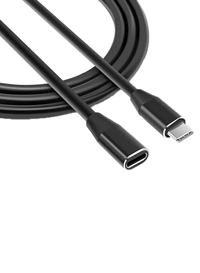 نيبمينينت كابل تمديد من منفذ USB Type-C ذكر إلى أنثى أسود - Image 1