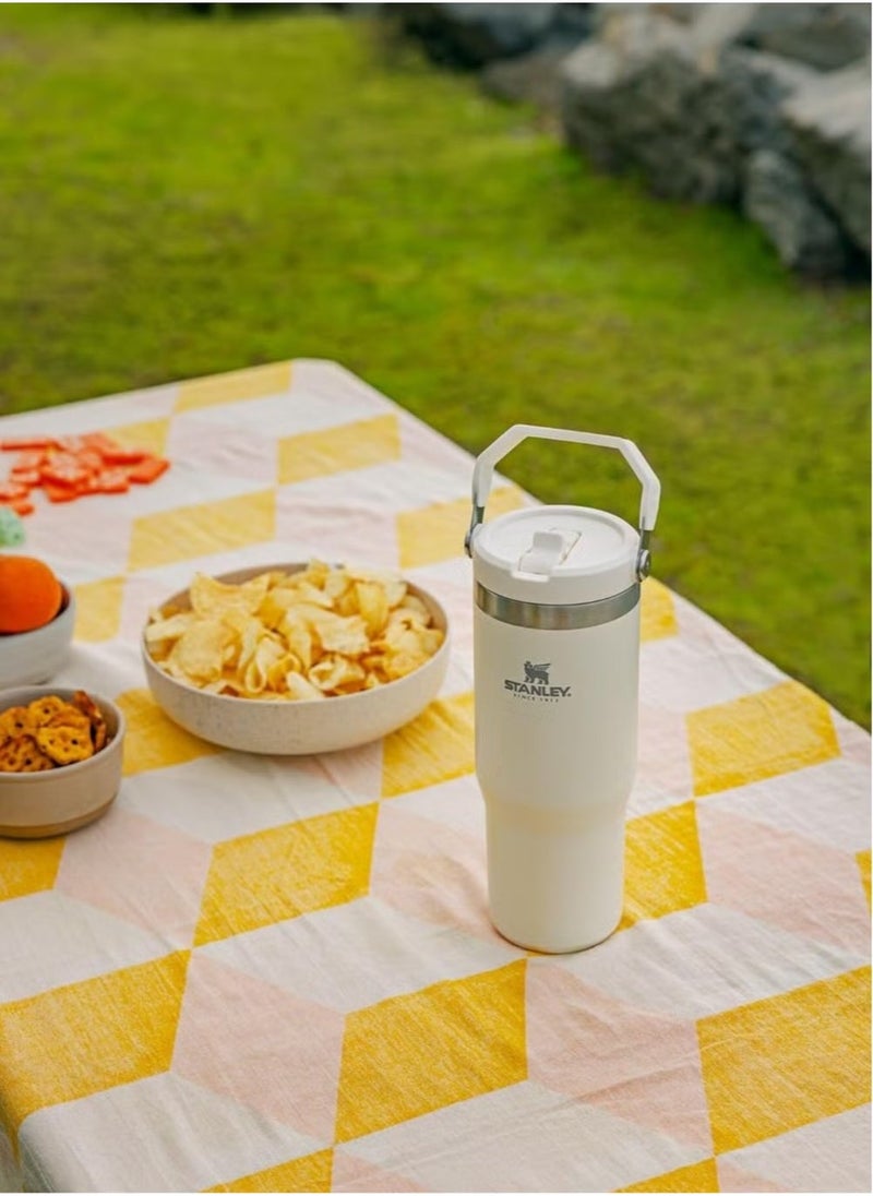 Stanley - Stanley IceFlow 30oz Stainless Steel Tumbler with Leak-Resistant Flip Straw - Vacuum Insulated, Keeps Drinks Cold for 12 Hours or Iced for 2 Days, Reusable Cup for Home, Office, or Car, Cream Color - Image 1