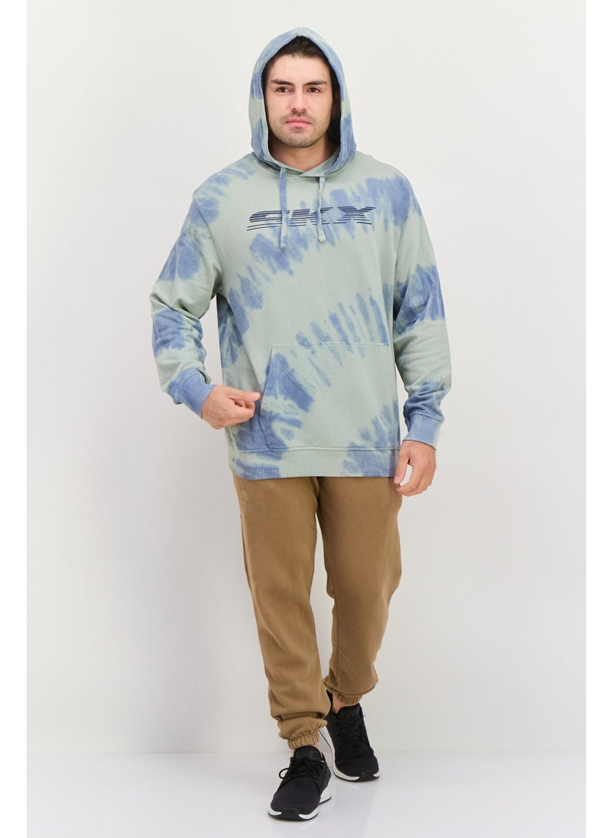 SKECHERS Men Sportswear Fit Long Sleeves Outdoor Sweatshirt, Blue Tie Dye  - Image 4