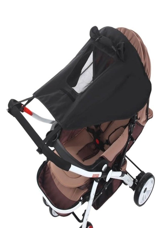 Iywish Waterproof Baby Stroller Sun Shade Stroller Shade Extender Canopy Pram Sun Protection UPF50+ Blackout Cover Shield Pushchair Baby Car Seat Strollers Awning Sunshade Extension with Viewing Window - Image 2
