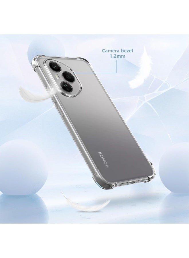 جراب شفاف من مادة TPU لهاتف Honor 400 Pro، غطاء حماية مقاوم للصدمات بأربع زوايا، شفاف - Image 4