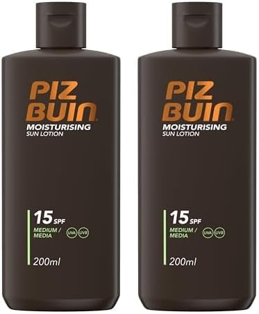Piz Buin Moisturising Sun Lotion SPF 15 200ml Pack of 2