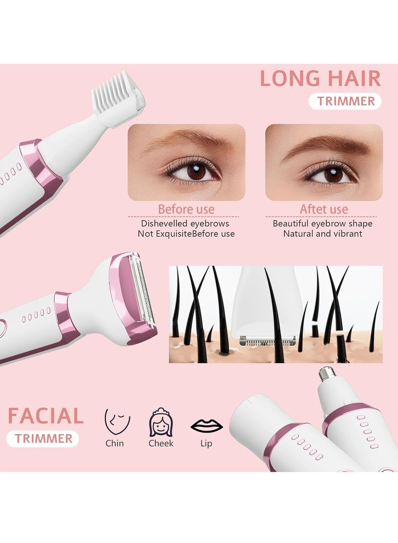 Eesyy 5-in-1 Shaver for Women, USB Rechargeable & Painless Hair Remover, Suitable for Wet and Dry Use, Bikini Trimmer and Epilator for Face, Arms, Legs, Underarms, Nose and Eyebrows - Image 5